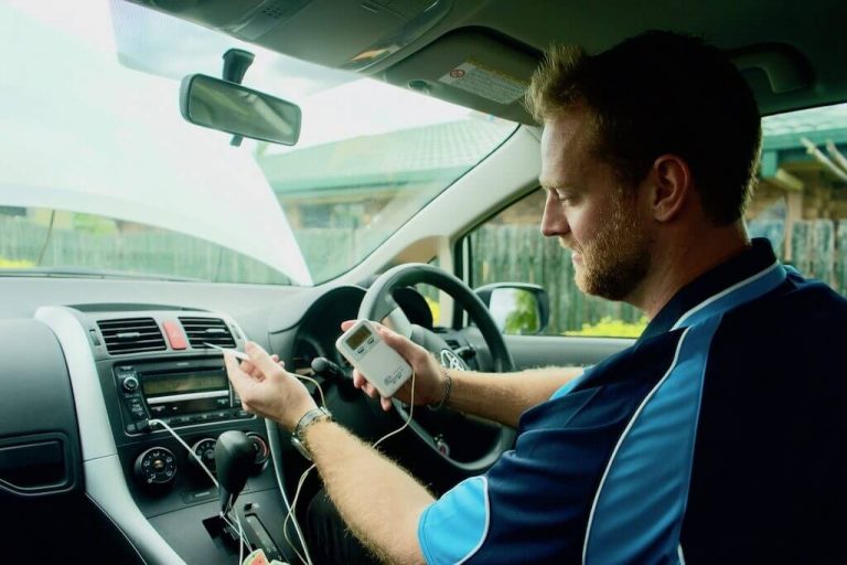 Car Airconditioning Temperature Test